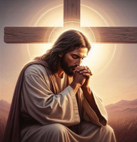 Diamentowa Mozaika Modlący Się Jezus Na Pustyni 30X40 Cm Kreatywne Diamenty