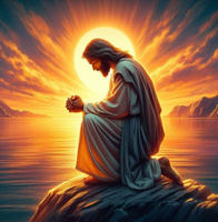 Diamentowa Mozaika Jezus Podczas Modlitwy 30x40Cm Kreatywne Diamenty