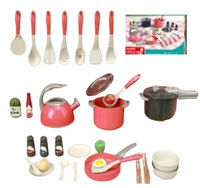 Zestaw Kuchenny 32 Elementy Do Zabawy W Kuchnię Gotowanie Dla Dziewczynek